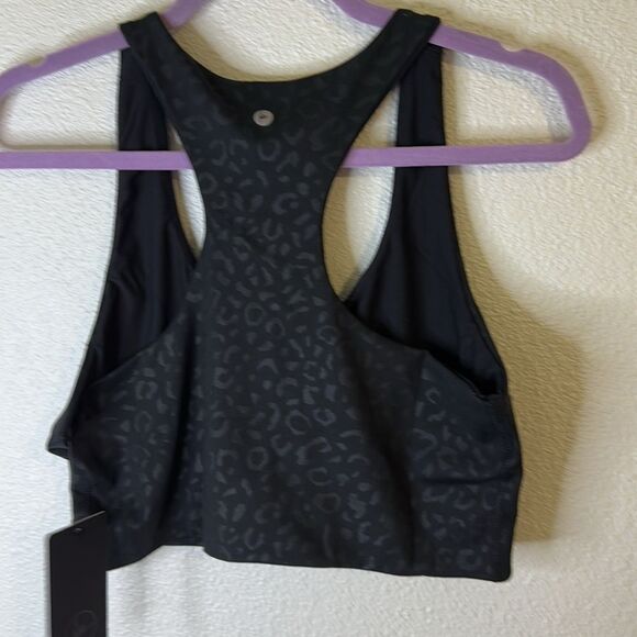 NWT- 90 degrees- leopard print black sports bra- Size XL - Picture 5 of 5